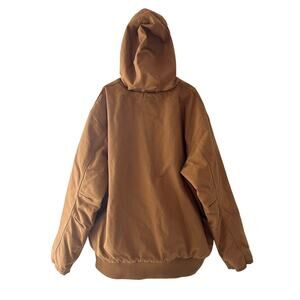 Carhartt Coat Jacket Duck Canvas Hooded Insulated Quilted 104050 Brn 3XL Regular